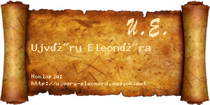 Ujváry Eleonóra névjegykártya